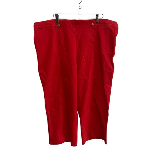 89th & Madison Capri Pants Red Pull On Elastic Waist Flat Front Women 3x - Picture 1 of 7